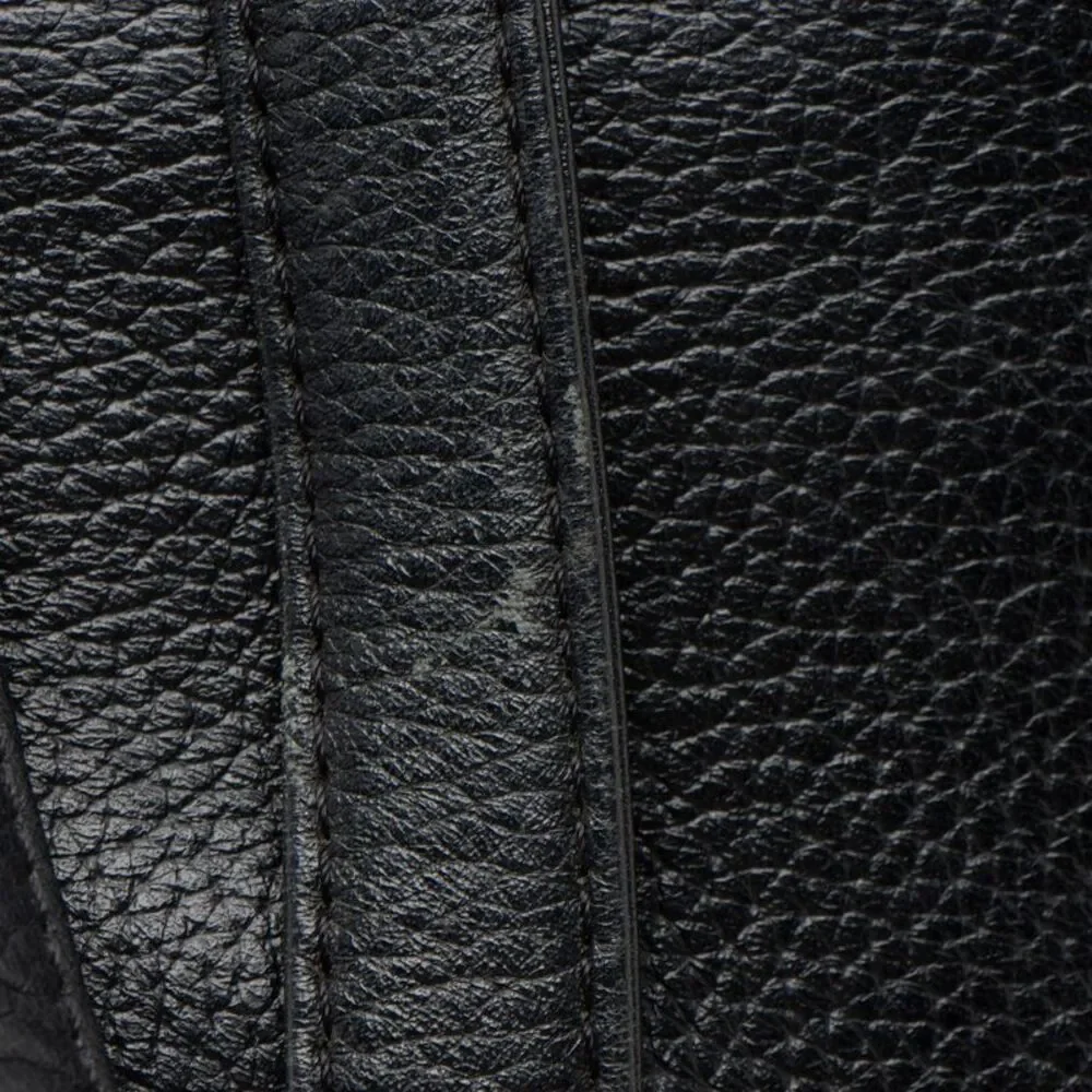 MCM Vintage Leather Logo Charms Drawstring Backpack